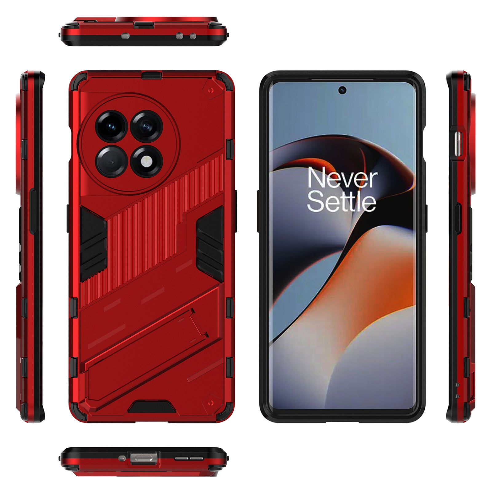 Anti-fall Phone Case for OnePlus Ace 2 5G 11R 5G Soft TPU Hard PC Mobile Phone Cover Kickstand Anti-fall Phone Case for OnePlus Ace 2 5G 11R 5G Soft TPU Hard PC Mobile Phone Cover Kickstand